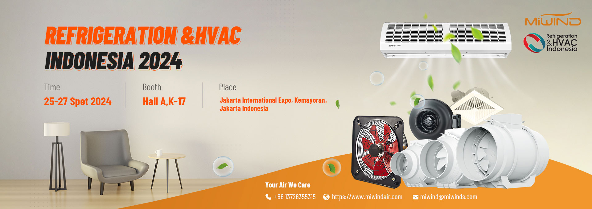Mifeng sincerely invite you to visit our booth:Hall A,K-17 at the Jakarta RHVAC 2024 in Indonesia.